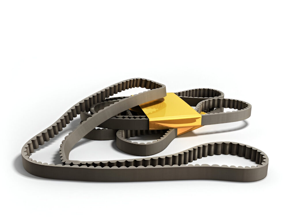 High-quality industrial belt on a machine